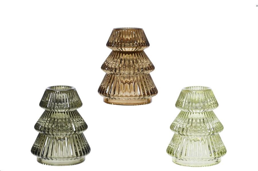 PORTACANDELA ALBERO 3COL. ASS.D.6.5cm H.8cm