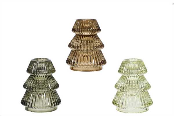 PORTACANDELA ALBERO 3COL. ASS.D.6.5cm H.8cm