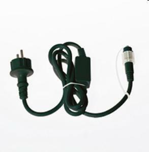 CAVO ALIMENTAZIONE PER LED AC/DC 6A L.1,5MT VERDE