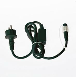 CAVO ALIMENTAZIONE PER LED AC/DC 6A L.1,5MT VERDE