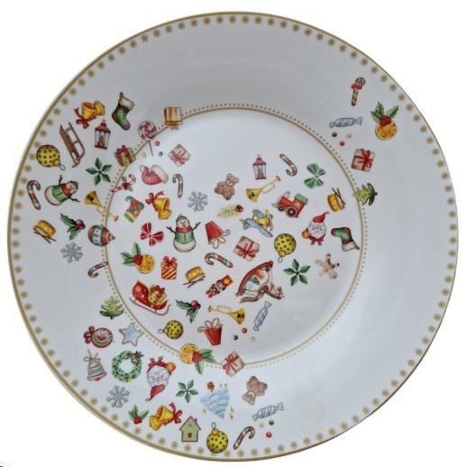 PIATTO PIANO CHICCHI E BALOCCHI PORCELLANA