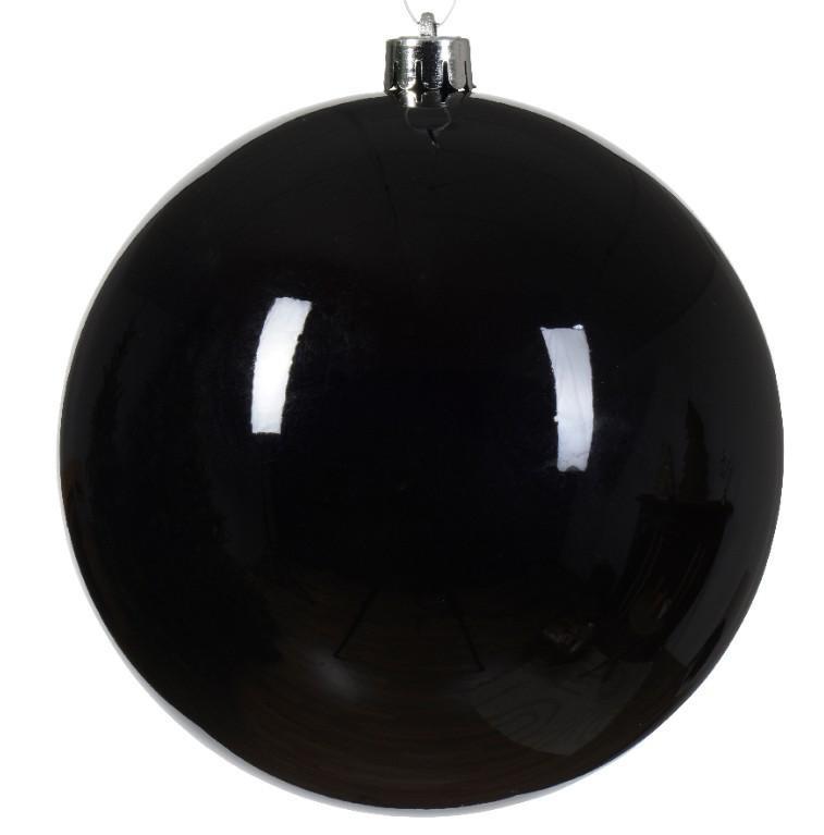 SFERA SHINY NATALE PLASTICA DIA14CM NERA