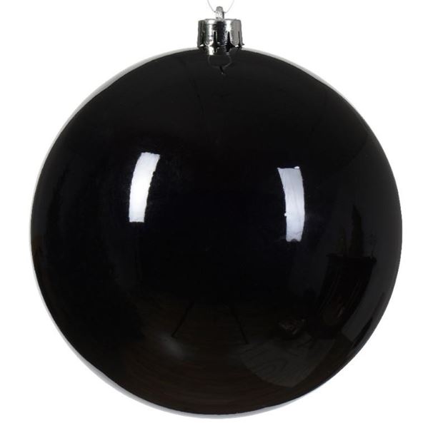 SFERA SHINY NATALE PLASTICA DIA14CM NERA