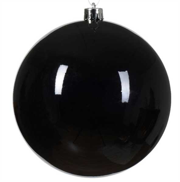 SFERA SHINY NATALE PLASTICA DIA14CM NERA