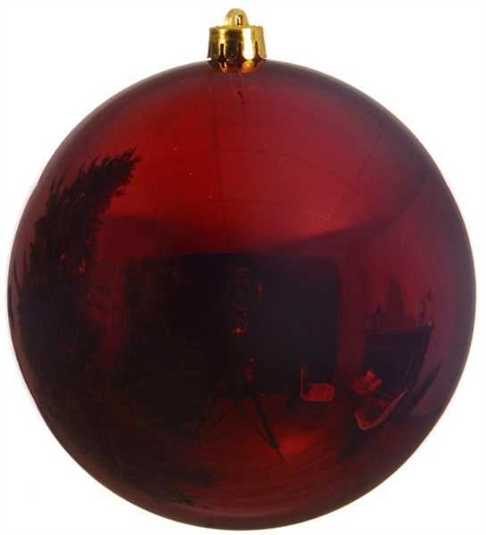 SFERA SHINY NATALE PLASTICA DIA14CM OXBLOOD