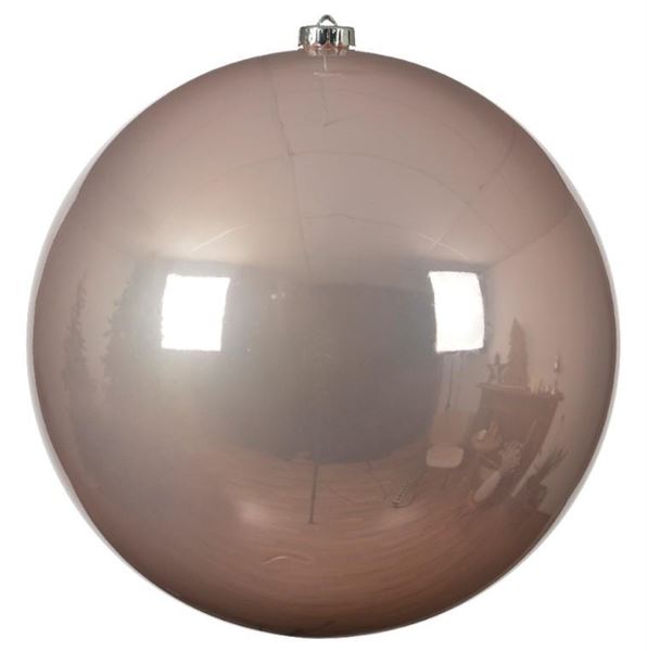 SFERA SHINY NATALE PLASTICA DIA14CM BLUSH PINK