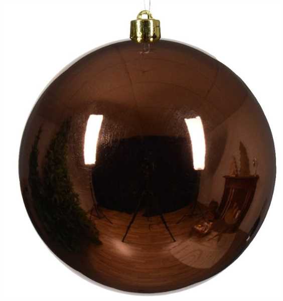 SFERA SHINY NATALE PLASTICA DIA14CM ESPRESSO