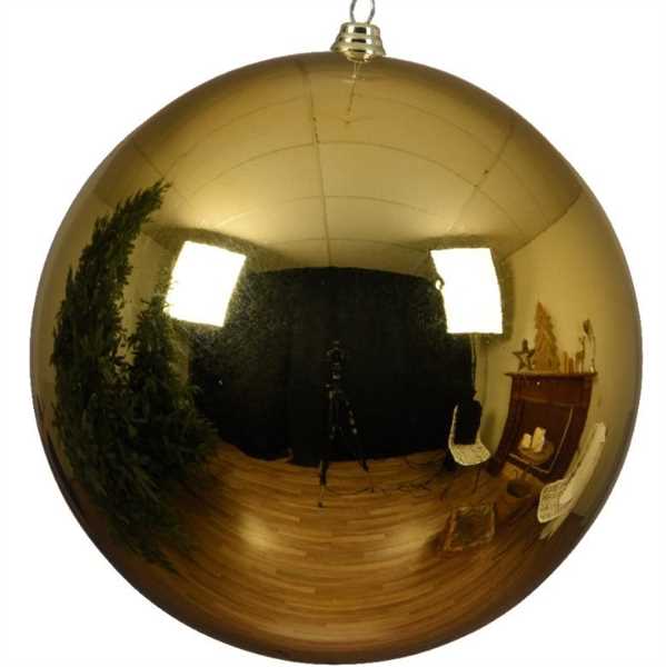 SFERA SHINY NATALE PLASTICA DIA20CM LIGHT GOLD
