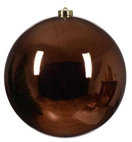 SFERA SHINY NATALE PLASTICA DIA20CM ESPRESSO