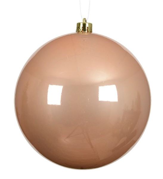 SFERA SHINY NATALE PLASTICA DIA20CM PEACH PEARL