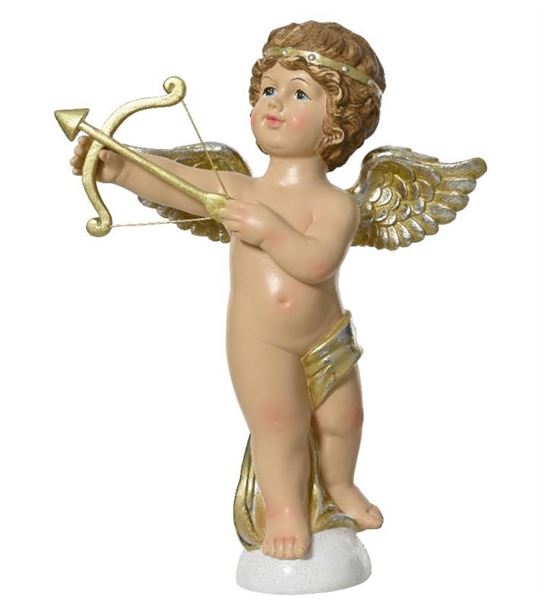 ANGELO POLIRESINA CM.23X10,5X30,5H WHITE/GOLD