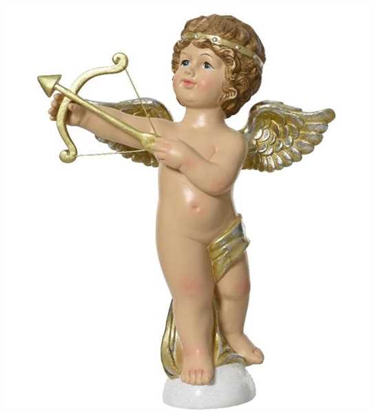 ANGELO POLIRESINA CM.23X10,5X30,5H WHITE/GOLD