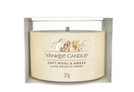 FILLED VOTIVE SOFT WOOL AMBER