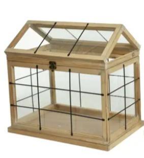 GREENHOUSE FIRWOOD NATURAL 39.5CMX26CMXH.38.5CM