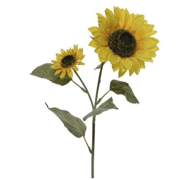 SUNFLOWER ON STEM POLY YELLOW 10CMX15CMXH.72CM