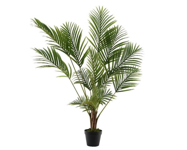 PLASTIC PALM PLANT IN POT 125CM GREEN