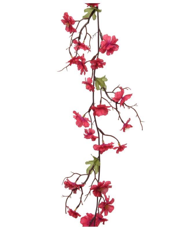 BLOSSOM POLY PEACH BLOSSOM GARLAND FUCHSIA 15CMX8CMXH.187CM