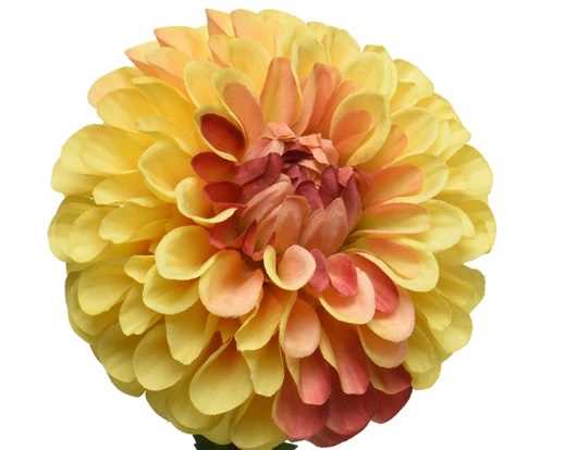 DALIA SU STELO IN POLIESTERE CM.75H. GIALLO