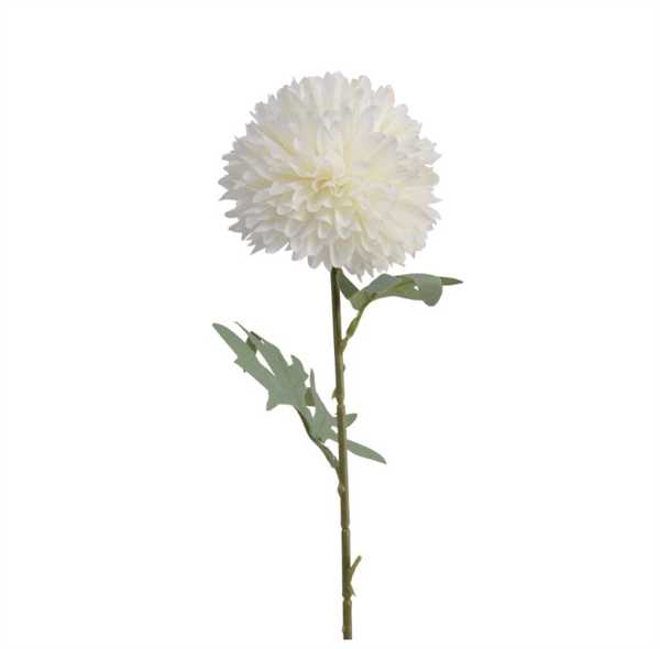 FLOWER HYDRANGEA ON STEM WHITE 10CMX10CMXH.60CM