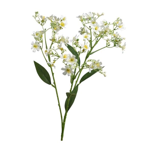 FLOWER JASMINE ON STEM POLY WHITE 22CMX7CMXH.72CM