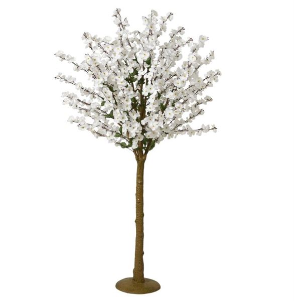 CHERRY BLOSSOM PEACH BLOSSOM TREE ON FOOT POLY WHITE D.95CMX
