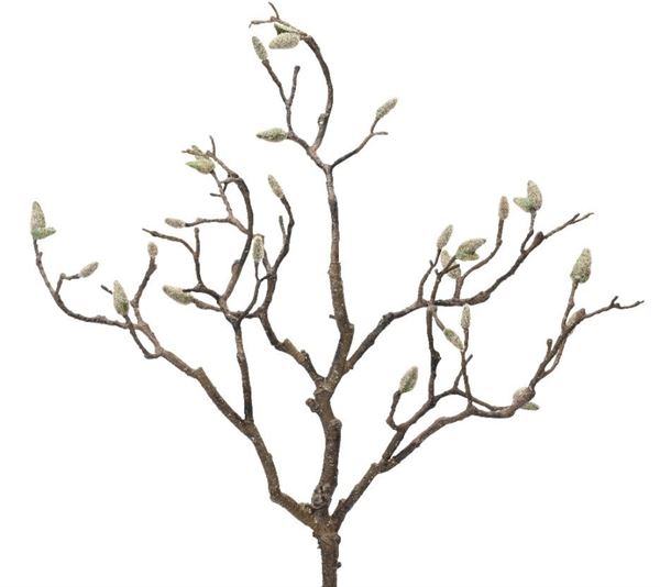 BRANCH MAGNOLIA BUD ON STEM PE BROWN LUN.36CM X LAR.9CM X AL