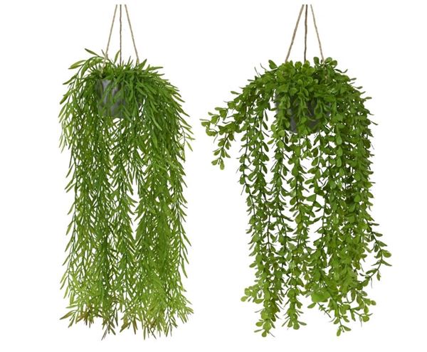 WILLOW IN POT PLASTIC 2ASS GREEN D.14CMXH.66CM