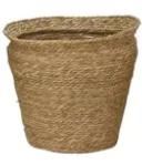 PLANTER SEA GRASS ROUND WITH PLASTIC LINING NATURAL D.37XH32