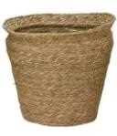 PLANTER SEA GRASS ROUND WITH PLASTIC LINING NATURAL D.37XH32