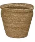 PLANTER SEA GRASS ROUND WITH PLASTIC LINING NATURAL D.32XH28