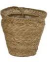 PLANTER SEA GRASS ROUND WITH PLASTIC LINING NATURAL D.27XH25