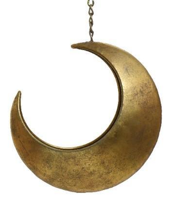 PORTA VASO IN FERRO LUNA ORO CM.23X10X23H.