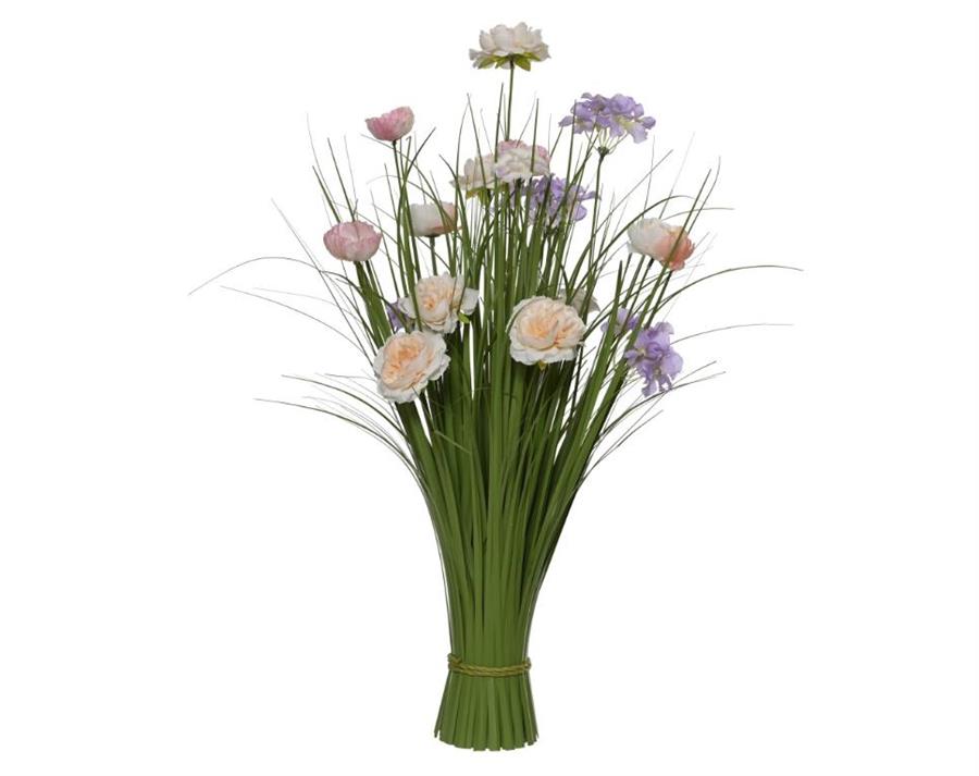 GRASS HYDRANGEA-PEONY-HIBISCUS POLY LILAC/COLOUR 35CMX35CMXH