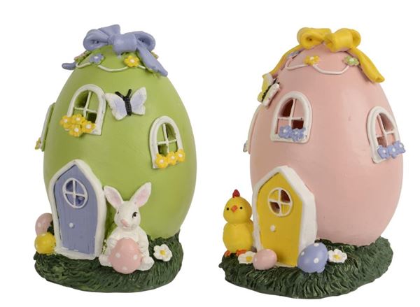 UOVA POLYRESIN 2ASS  10.2CMX11.7CMXH.14.8CM