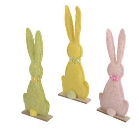 BUNNY POLYESTER  3COL ASS  18.5CMX5CMXH.48CM
