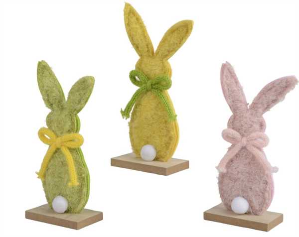 BUNNY POLYESTER  3COL ASS  5CMX8.5CMXH.19CM