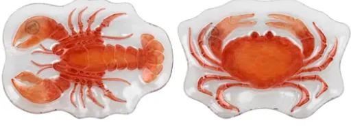 PLATE GLASS 2ASS RED/CLEAR 17.5CMX26.5CMXH.2.5CM