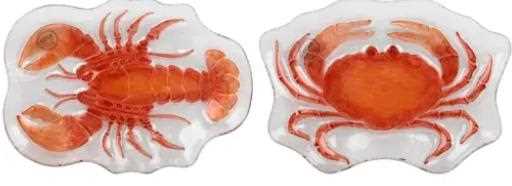 PLATE GLASS 2ASS RED/CLEAR 17.5CMX26.5CMXH.2.5CM