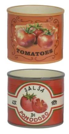 PLANTER DOLOMITE SHINY DECALL 2ASS  D.13.6CMXH.11.8CM