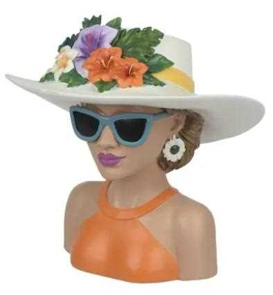 PLANTER POLYRESIN ORANGE/COLOUR 31CMX20CMXH.30CM