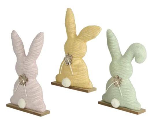BUNNY POLYESTER 3COL ASS 6CMX24CMXH.38CM
