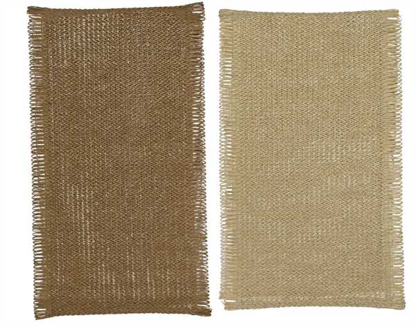 TABLERUNNER PAPERROPE RECTANGLE FRINGES 2COL ASS  140CMX35CM