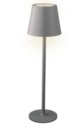 LAMPADA DA TAVOLO GRIGIA RICARIC.USB INDOOR 3 COLORI LED DIM