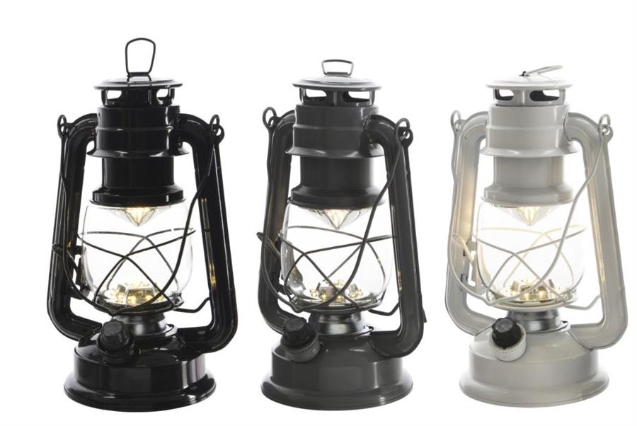 LED LANTERN BO INDOOR 3COL ASS ASSORTED/WARM WHITE D.11.5CMX