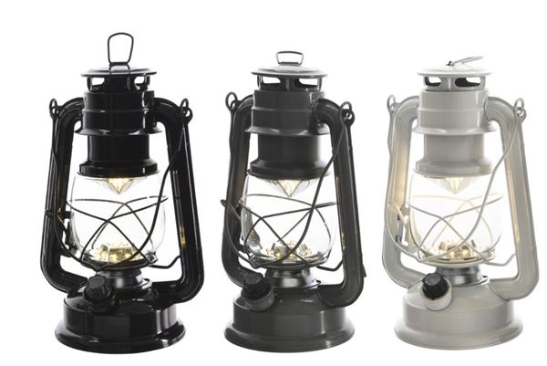 LED LANTERN BO INDOOR 3COL ASS ASSORTED/WARM WHITE D.11.5CMX