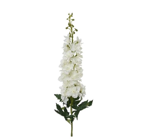 DELPHINIUM ON STEM POLY SPRAY CREAM 19CMX11CMXH.93CM