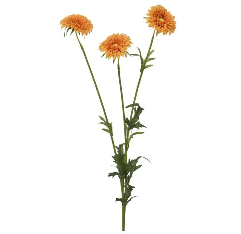 SPRAY MARIGOLD ON STEM POLY SPRAY X 3 ORANGE 20CMX13CMXH.68C