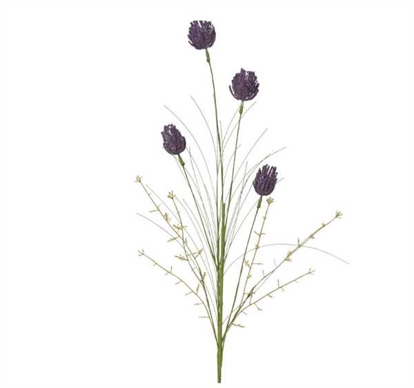 SPRAY ON STEM PLASTIC BALL FLOWER BLOSSOM PURPLE 70CMX10CMXH