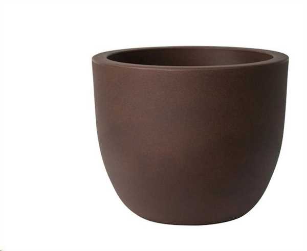 VASO DA ESTERNO IN RESINA TONDO ETRIA RUGGINE CM. Ø44 H36