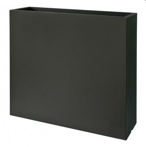 VASO CASSETTA DA ESTERNO KUBE HIGH SLIM NERO CM.80x25xH70